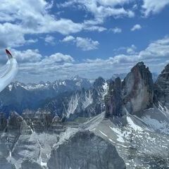 Flugwegposition um 10:54:55: Aufgenommen in der Nähe von 39030 Sexten, Autonome Provinz Bozen - Südtirol, Italien in 2774 Meter